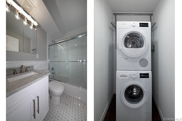 Bathroom, Glass Shower, Interior, Utility Closets, Washer