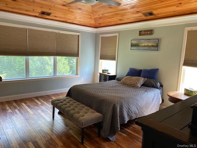Bedroom, Interior, Wooden Ceilings, Wood Texture Flooring
