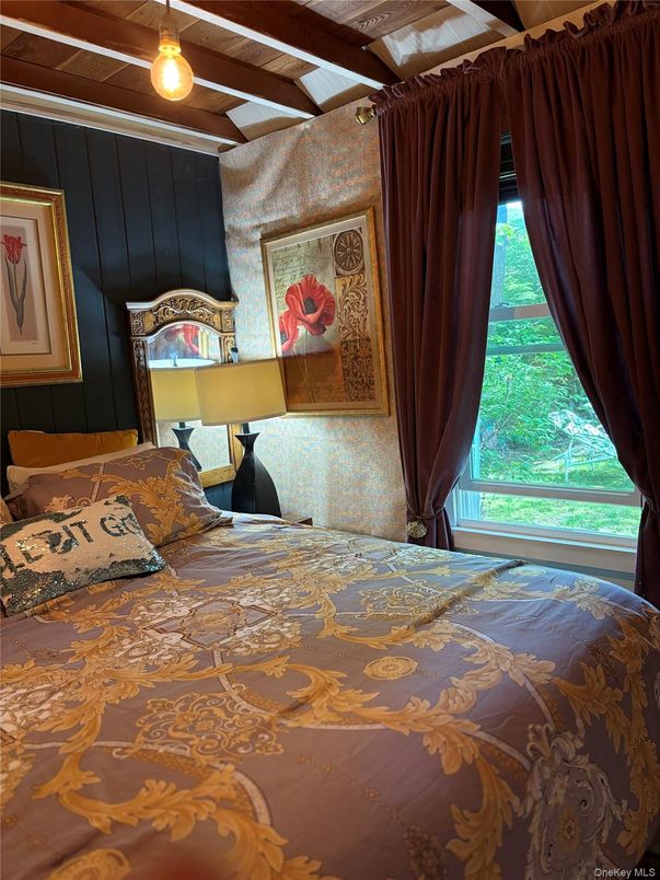 Bedroom, Interior, Wooden Beams