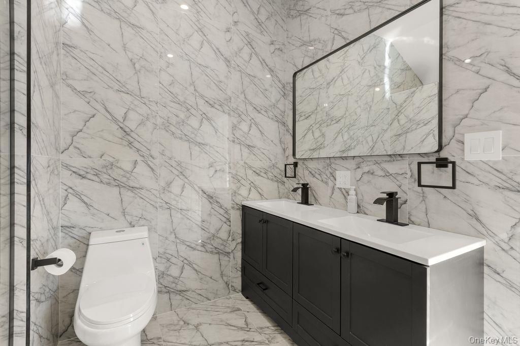 Bathroom, Dual Sink Vanities, Interior, Marble, Marble Walls