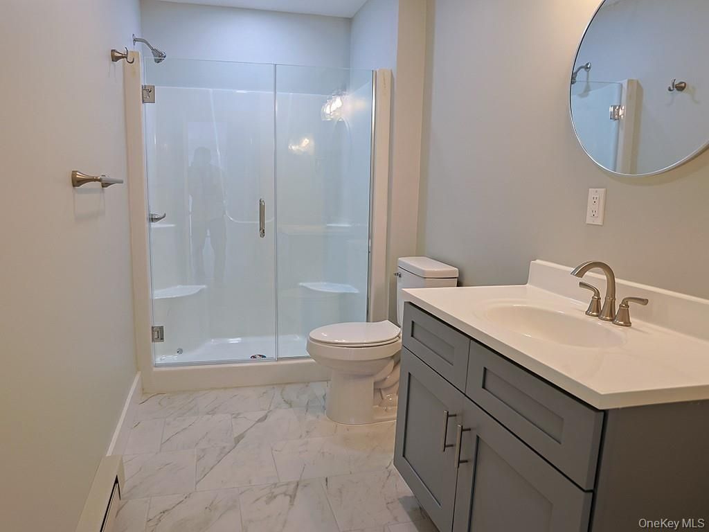 Bathroom, Glass Shower, Interior, Marble