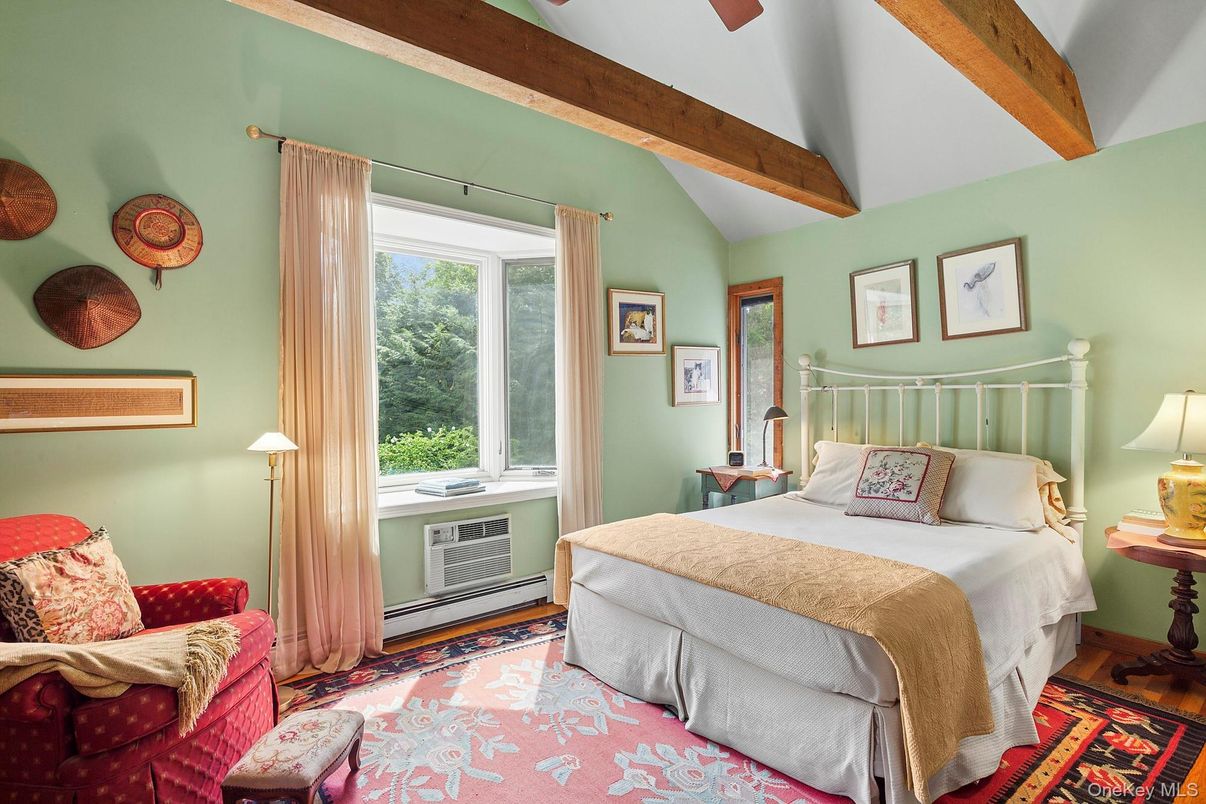 Bedroom, Interior, Wooden Beams