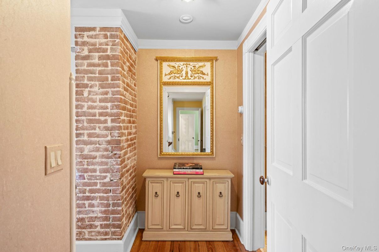 Bathroom, Interior, Recessed Lighting, Stone Walls, Wood Texture Flooring