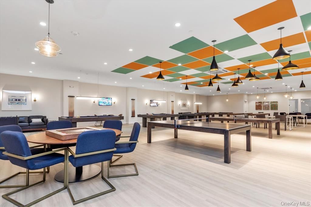 Billiard Table, Game Room, Interior, Pendant Lights, Recessed Lighting