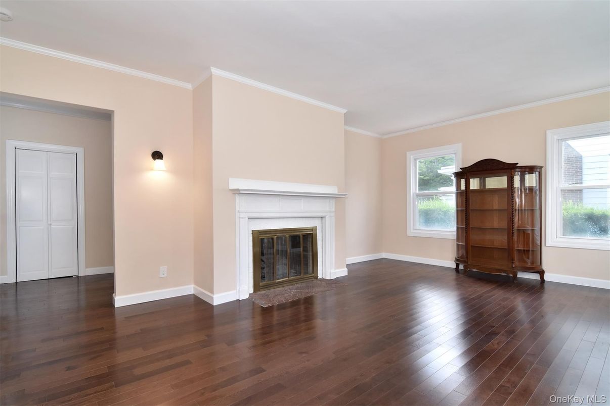 Empty room, Fireplace, Interior, Wood Texture Flooring