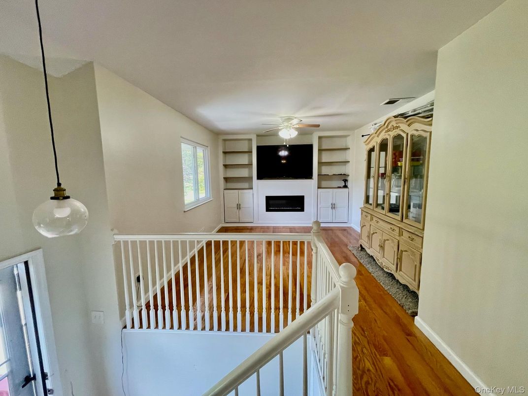 Fireplace, Interior, Pendant Lights, Wood Texture Flooring