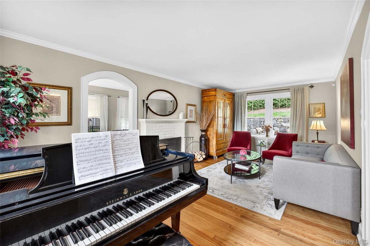 Fireplace, Interior, Living room, Piano, Wood Texture Flooring