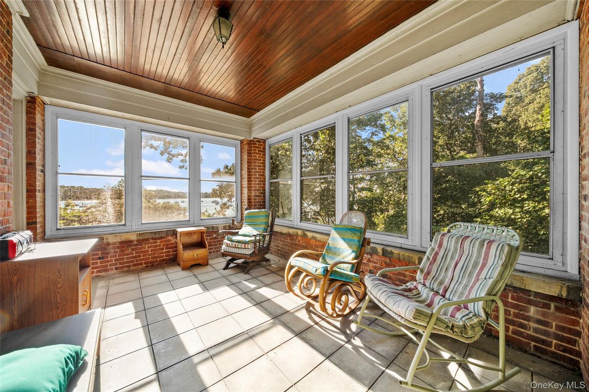 Interior, Stone Walls, Sun Room, Wooden Ceilings