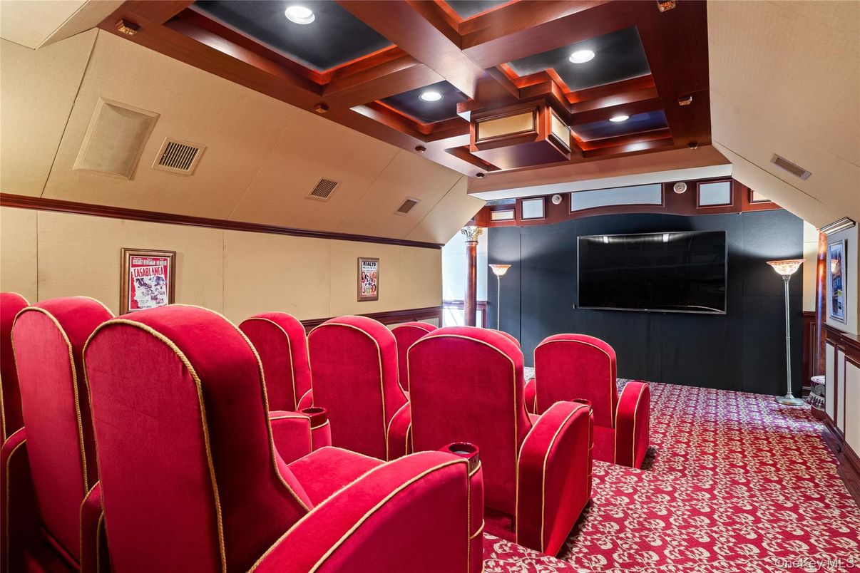 Home Theatre Room, Interior, Projection Screen, Recessed Lighting, Theatre Room