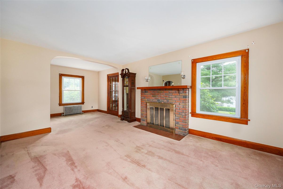 Empty room, Fireplace, Interior