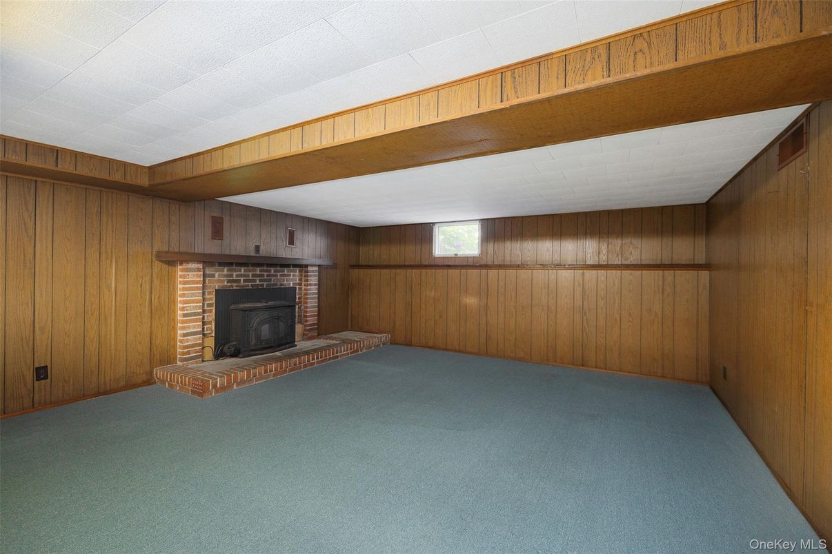 Empty room, Fireplace, Interior, Wooden Walls