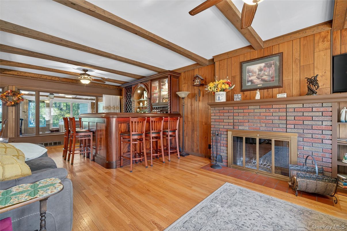 Fireplace, Interior, Wooden Beams, Wood Texture Flooring, Wooden Walls