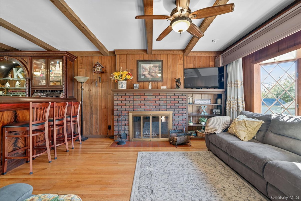 Fireplace, Interior, Wooden Beams, Wood Texture Flooring, Wooden Walls