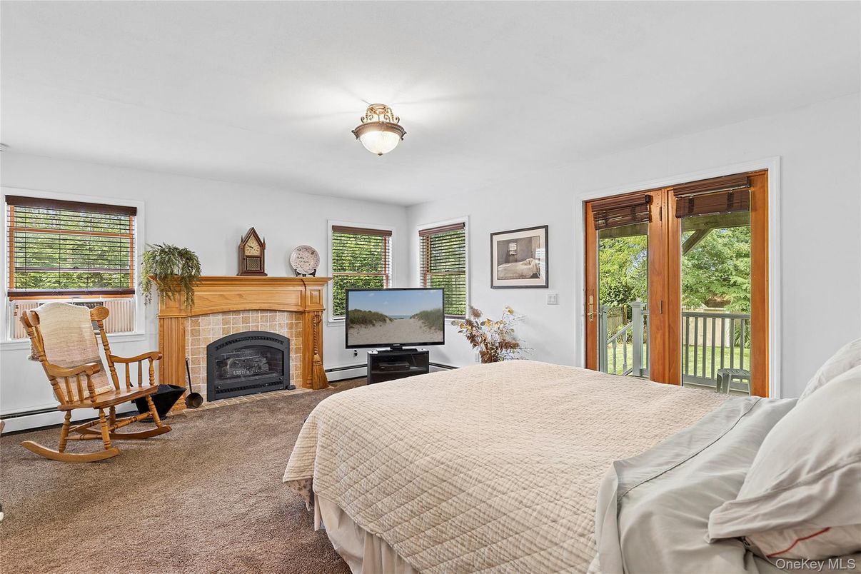 Bedroom, Fireplace, Interior