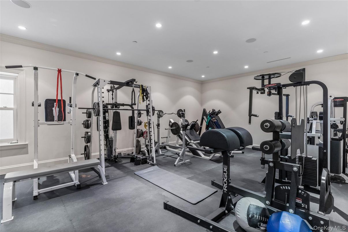 Fitness Equipment, Gym, Interior, Recessed Lighting