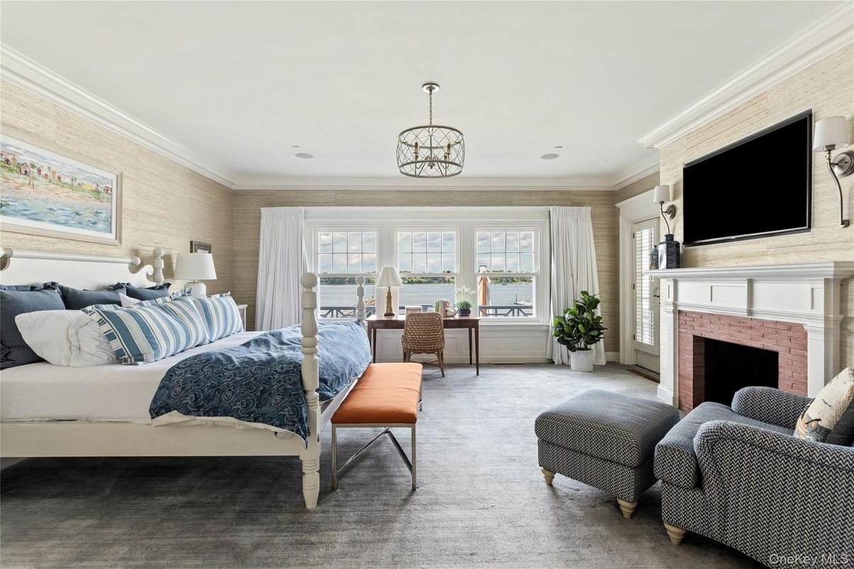 Bedroom, Fireplace, Interior, Water