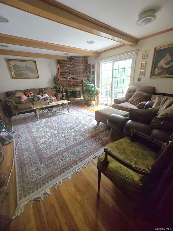 Fireplace, Interior, Living room, Stone Walls, Wood Texture Flooring