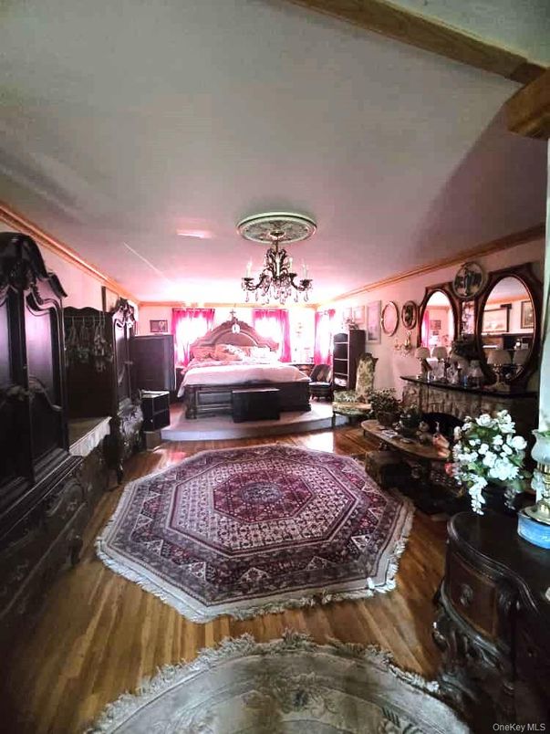 Chandelier, Interior, Wood Texture Flooring