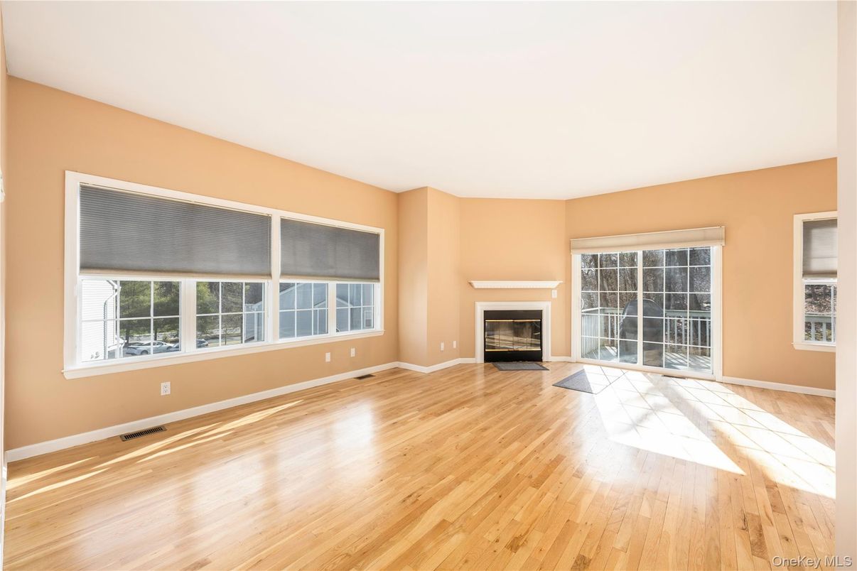 Empty room, Fireplace, Interior, Wood Texture Flooring