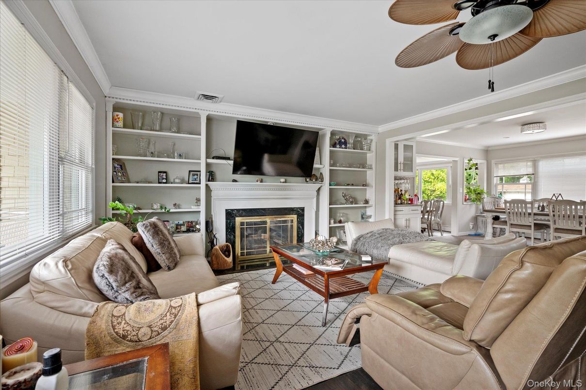 Dining room, Fireplace, Interior, Living room, Wood Texture Flooring