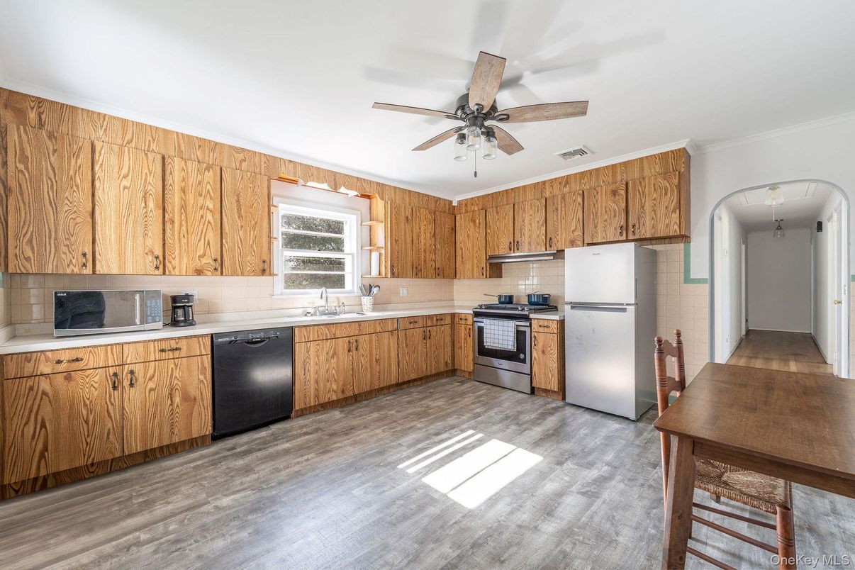 Interior, Kitchen, Wood Texture Flooring