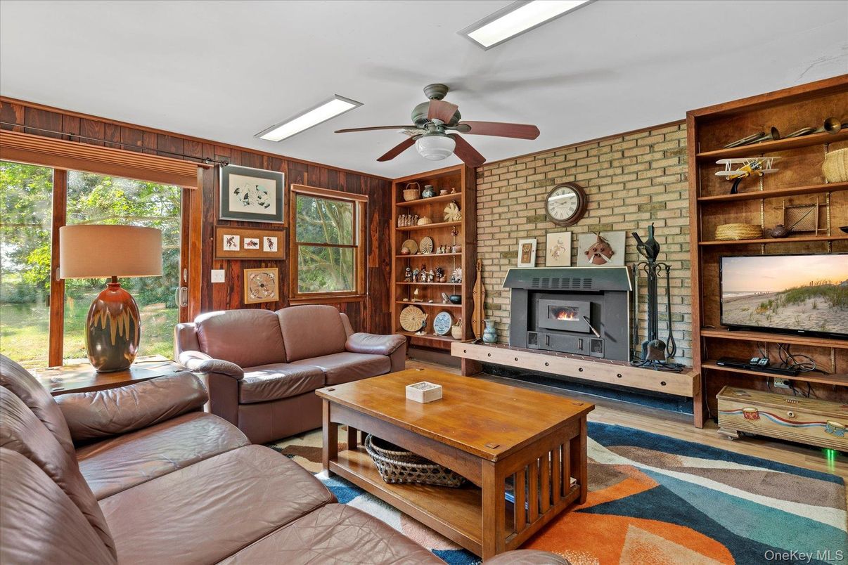 Fireplace, Interior, Living room, Stone Walls