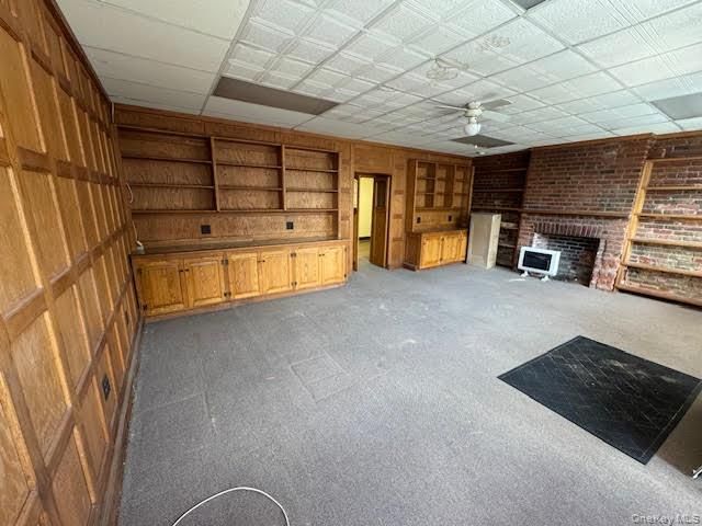 Fireplace, Interior, Stone Walls, Wooden Walls
