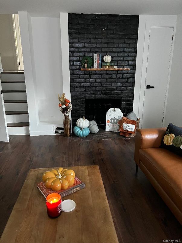 Fireplace, Interior, Stone Walls, Wood Texture Flooring