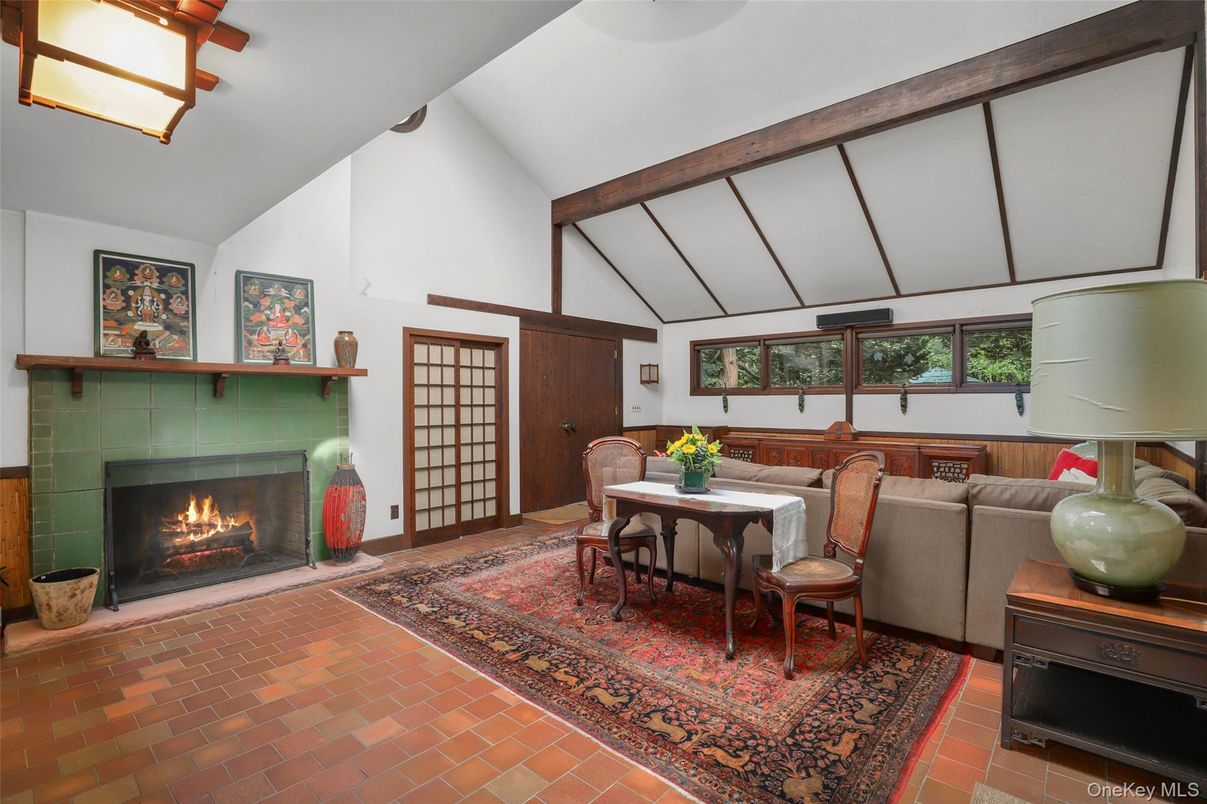 Dining room, Fireplace, Interior, Living room, Wooden Beams