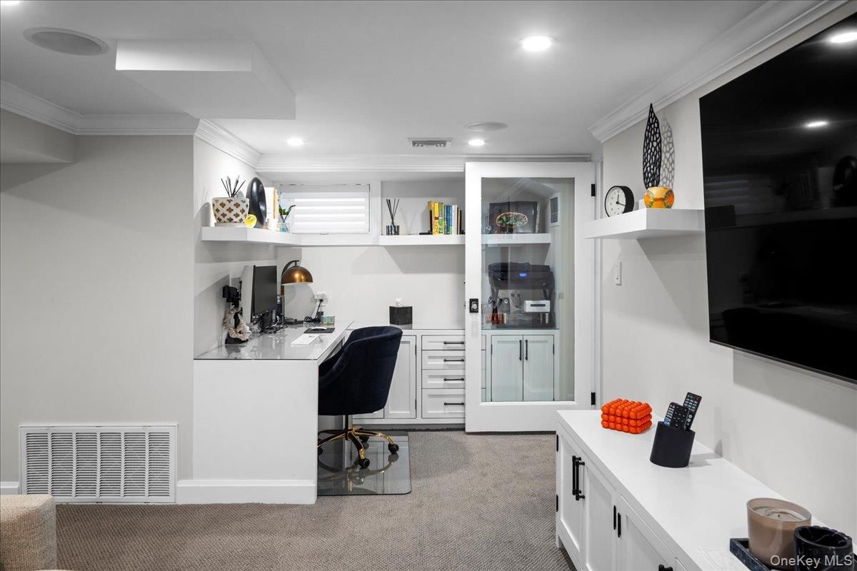 Home Office, Interior, Recessed Lighting