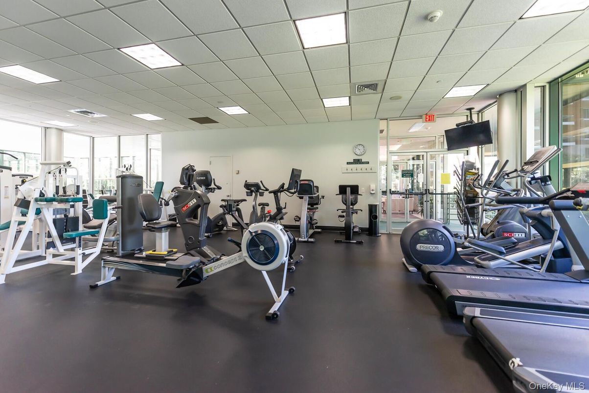 Fitness Equipment, Gym, Interior, Recessed Lighting