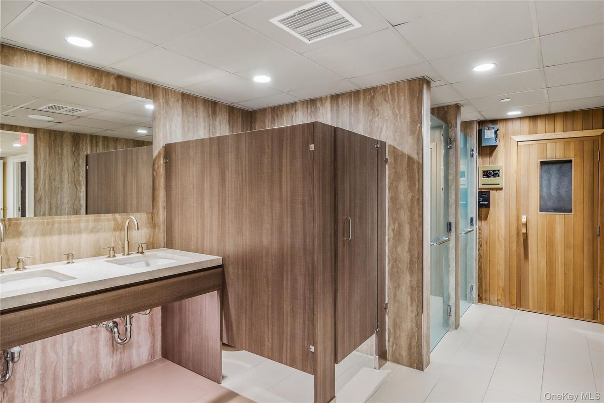 Bathroom, Interior, Recessed Lighting, Wooden Walls