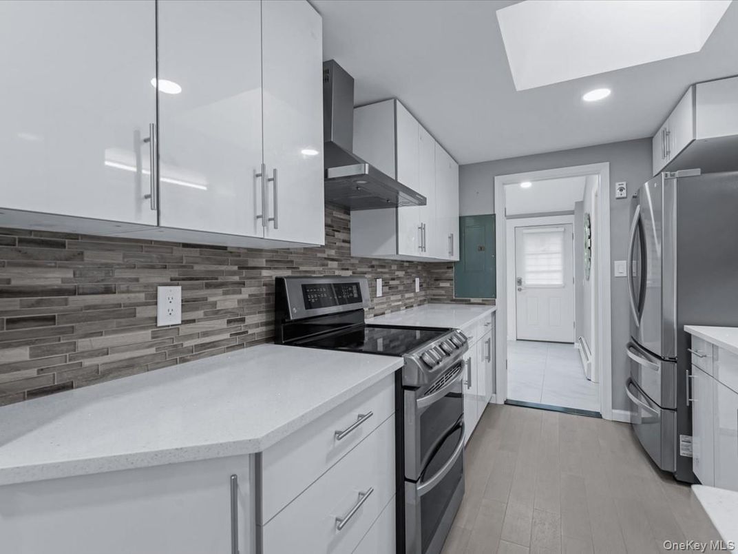 Interior, Kitchen, Recessed Lighting, Wood Texture Flooring, Wooden Walls