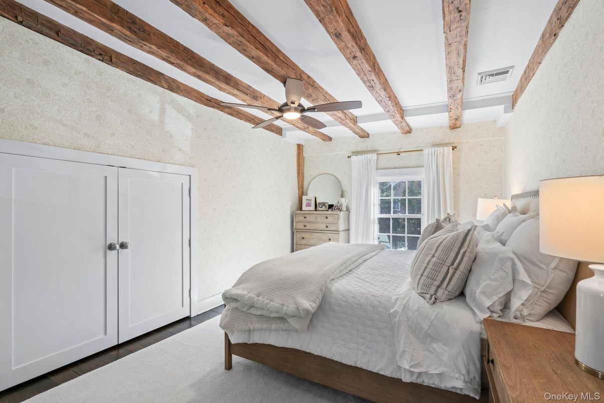 Bedroom, Interior, Wooden Beams