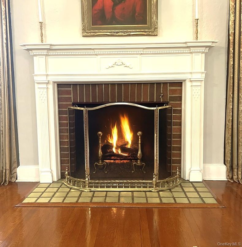 Fireplace, Interior, Wood Texture Flooring