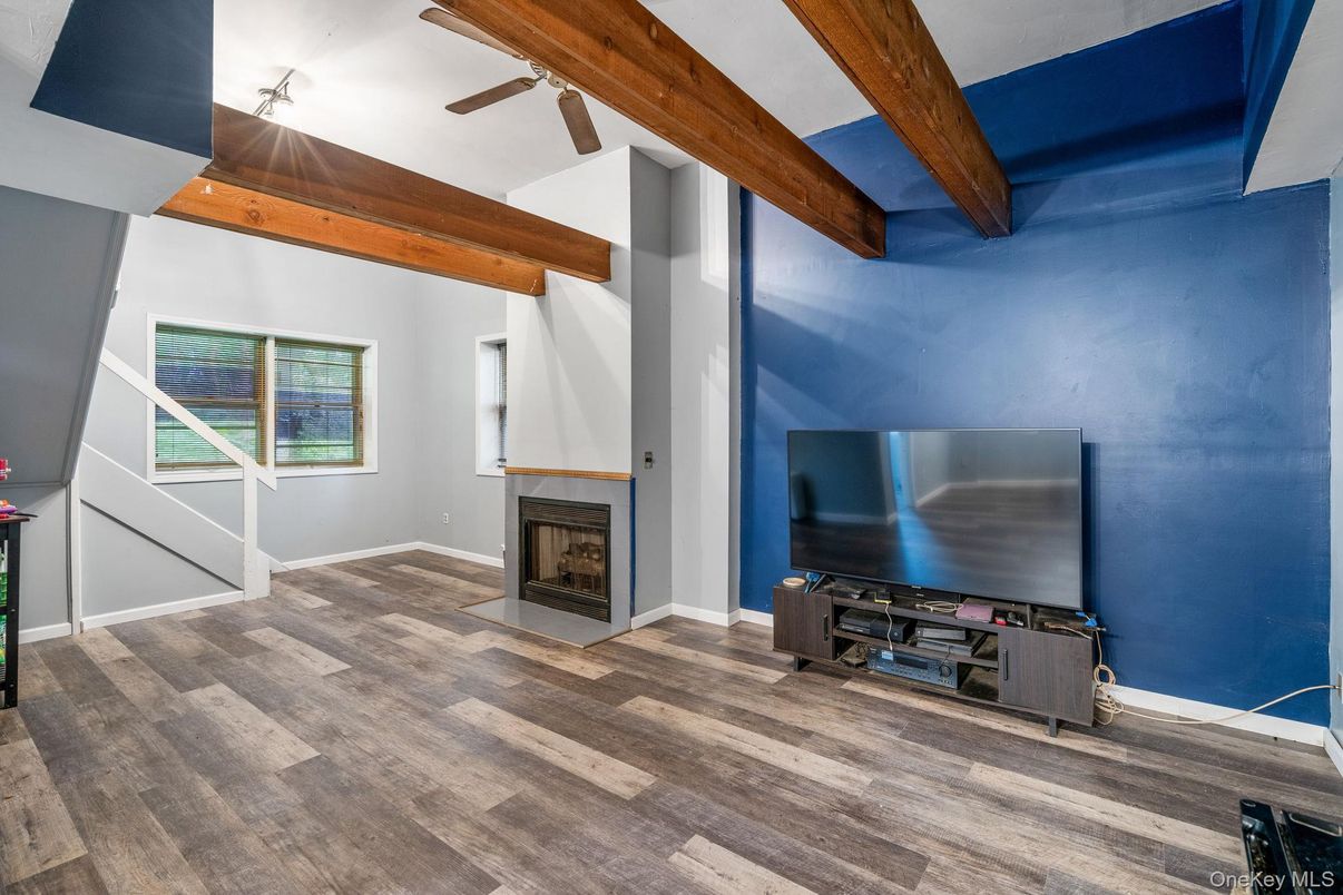 Fireplace, Interior, Wooden Beams, Wood Texture Flooring