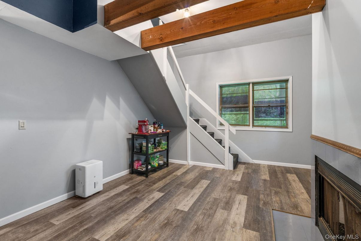 Fireplace, Interior, Wooden Beams, Wood Texture Flooring
