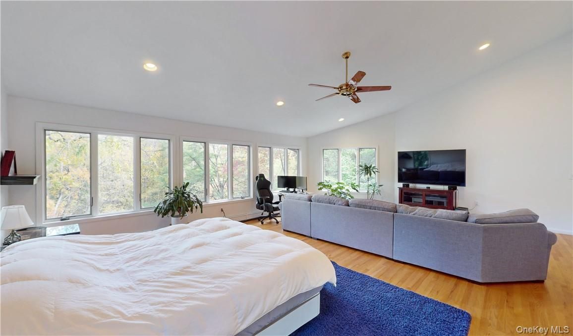Bedroom, Home Office, Interior, Recessed Lighting, Wood Texture Flooring