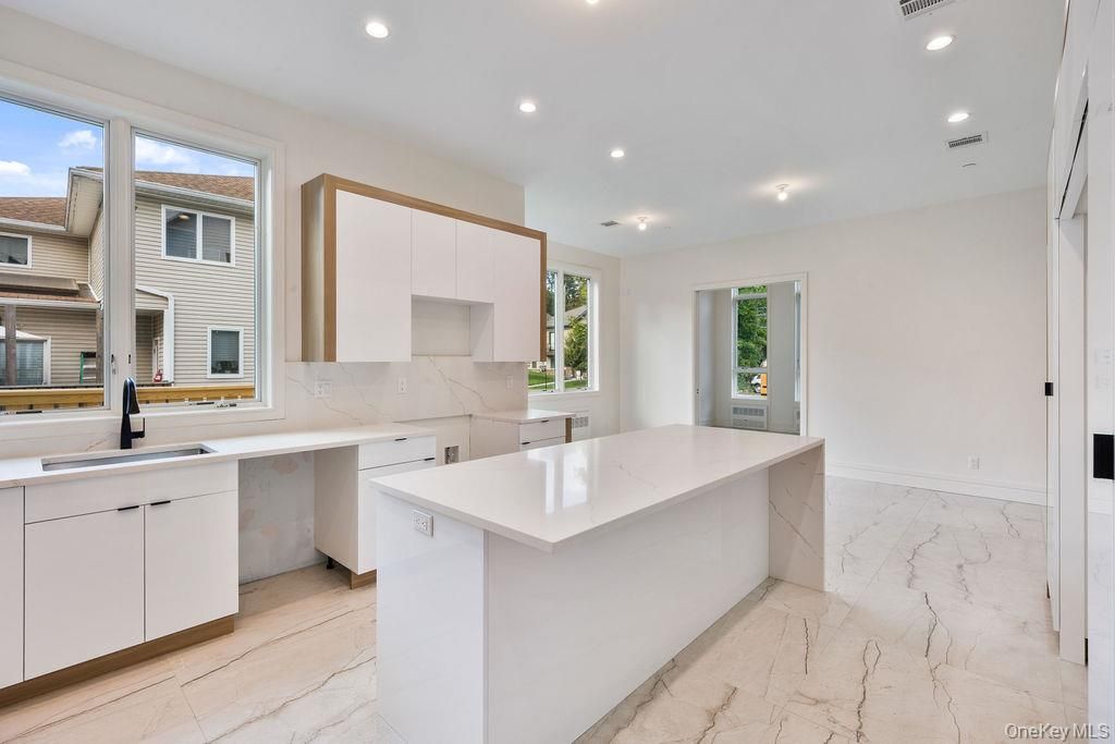 Interior, Kitchen, Marble, Marble Walls, Recessed Lighting