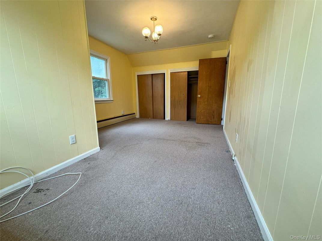 Chandelier, Empty room, Interior