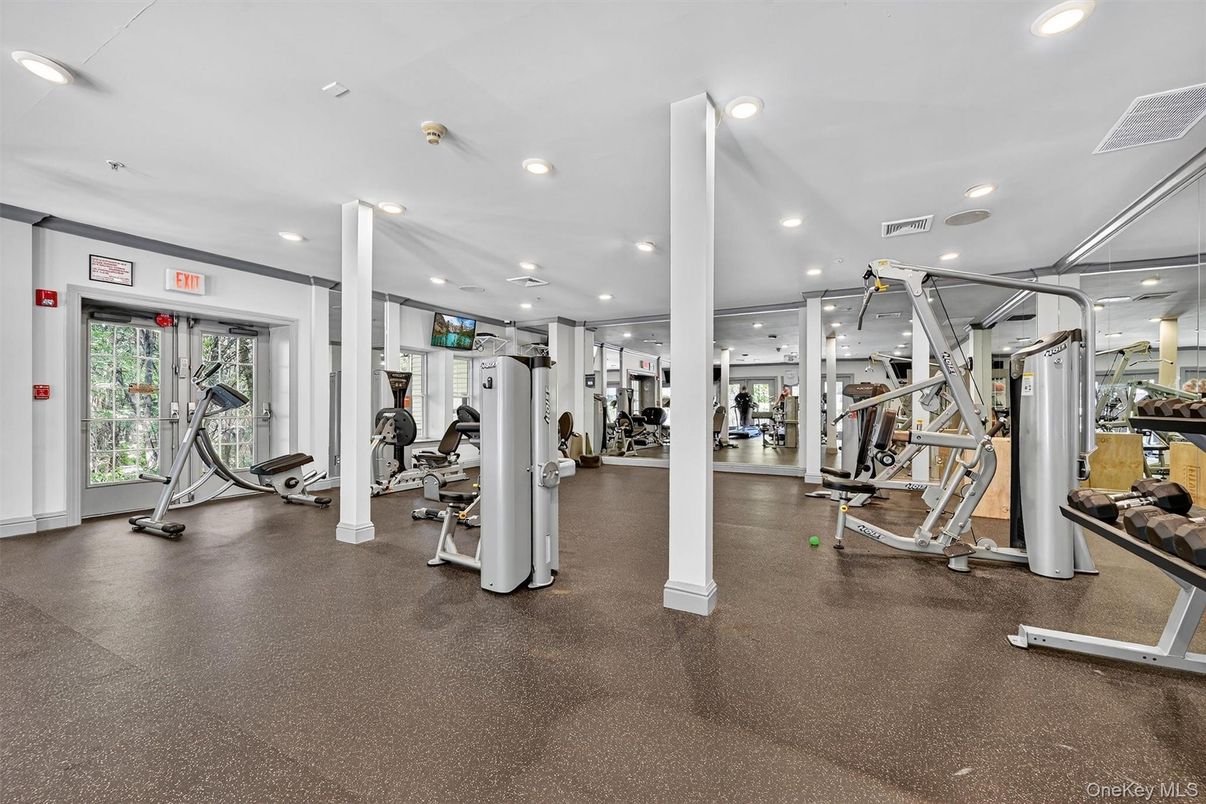 Fitness Equipment, Gym, Interior, Recessed Lighting