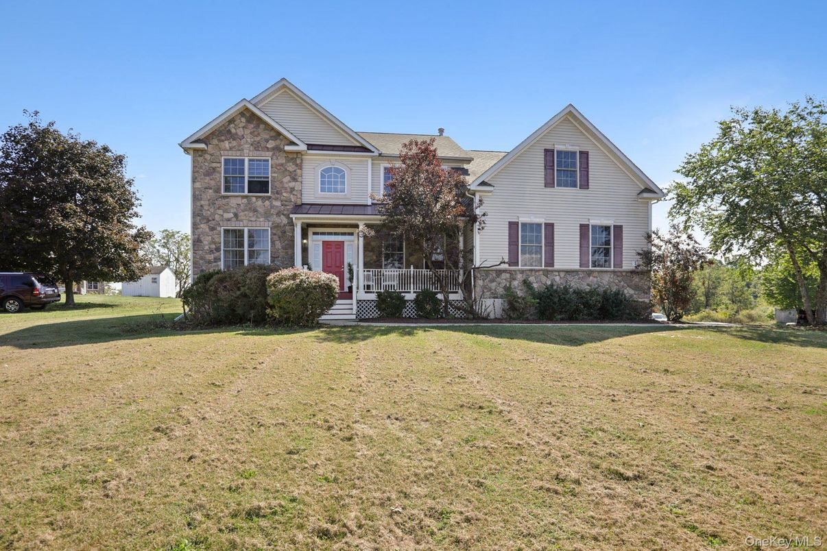 Backyard, Exterior, Facade, Brick Traditional