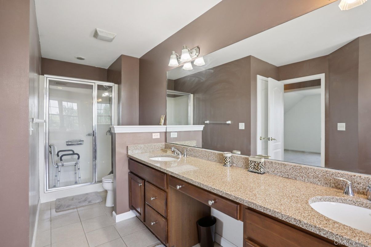 Bathroom, Dual Sink Vanities, Glass Shower, Interior