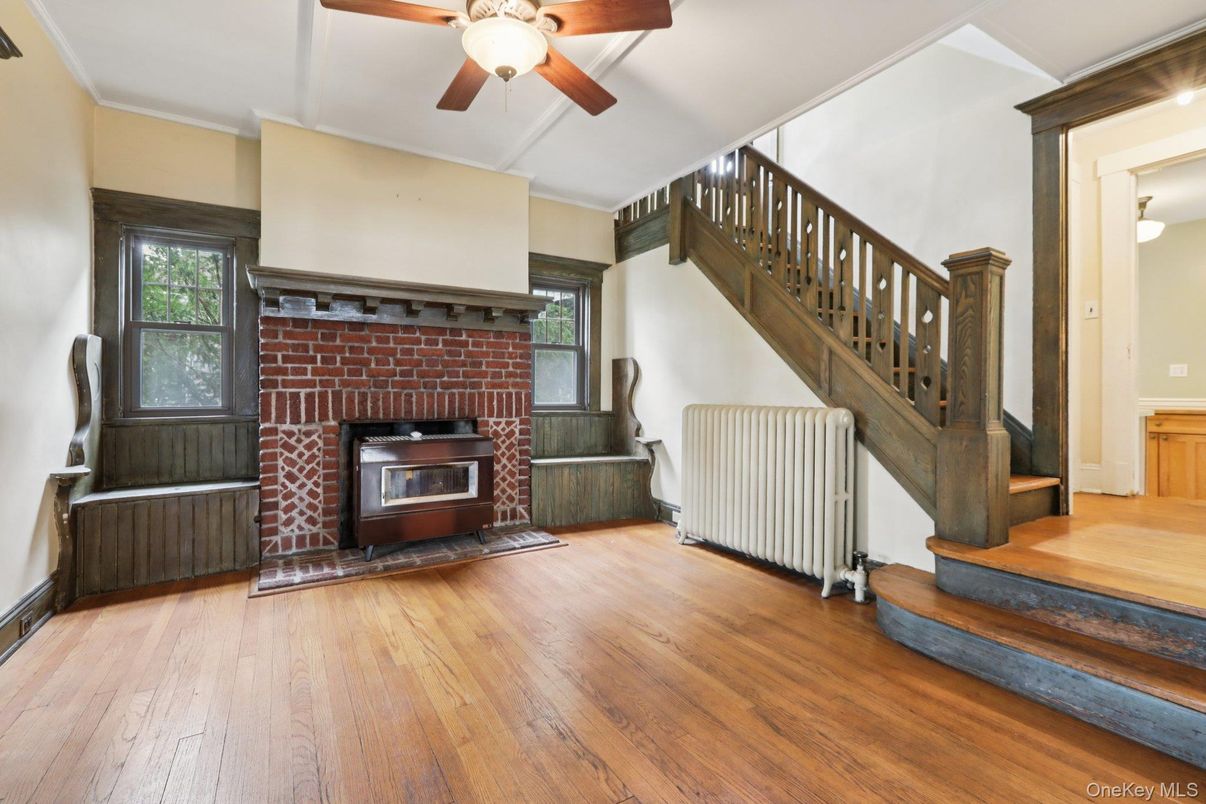 Fireplace, Interior, Wood Texture Flooring