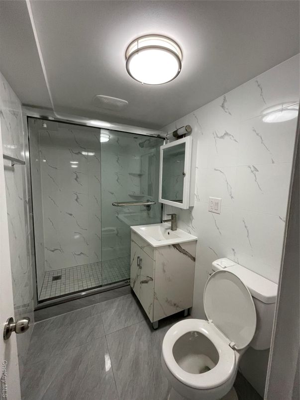 Bathroom, Glass Shower, Interior, Marble Walls