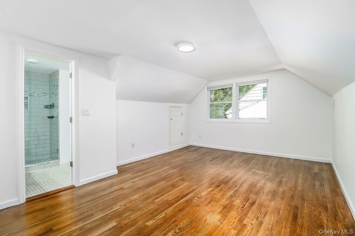 Bathroom, Empty room, Glass Shower, Interior, Wood Texture Flooring