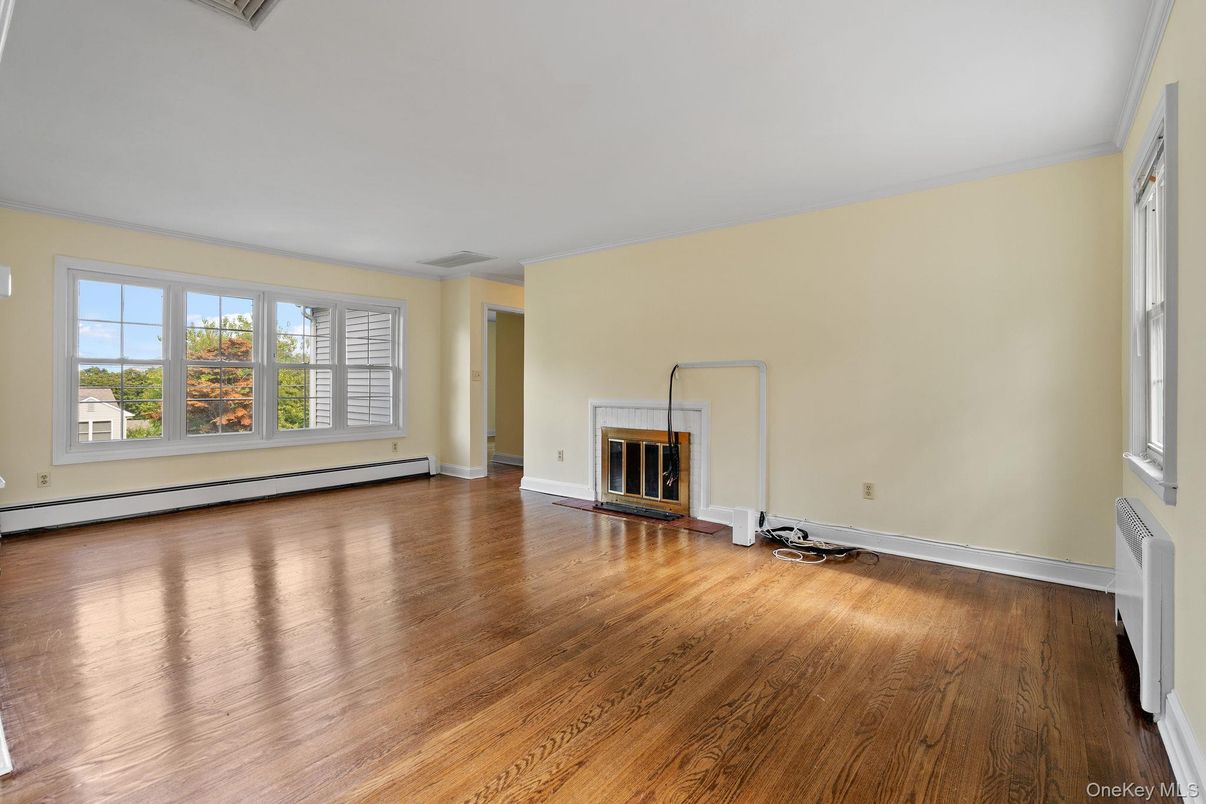 Empty room, Fireplace, Interior, Wood Texture Flooring