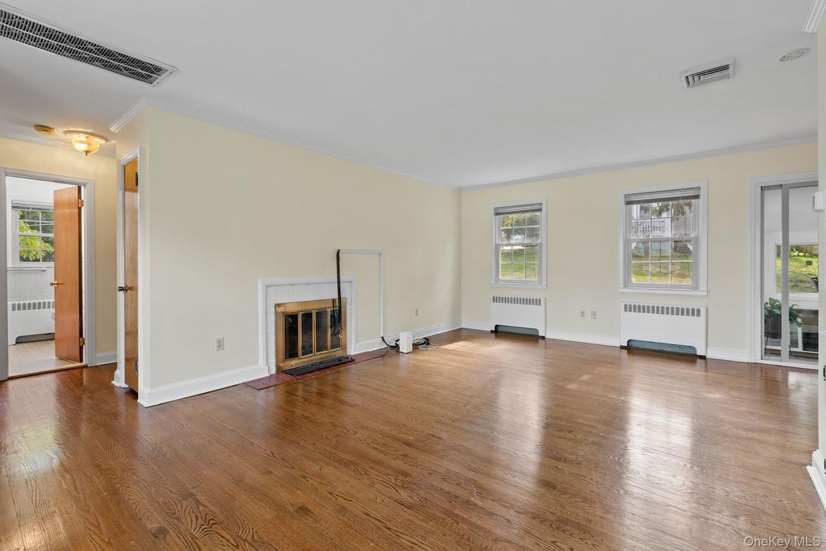 Empty room, Fireplace, Interior, Wood Texture Flooring