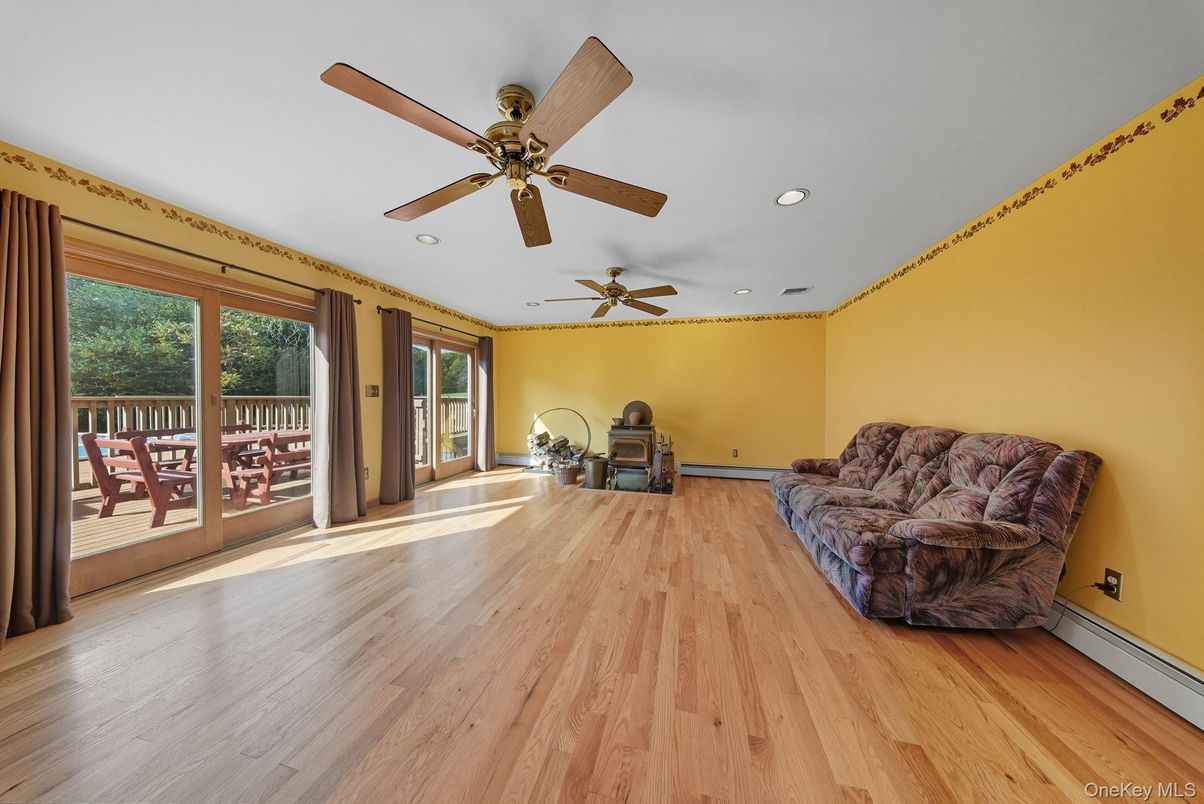 Fireplace, Interior, Recessed Lighting, Wood Texture Flooring