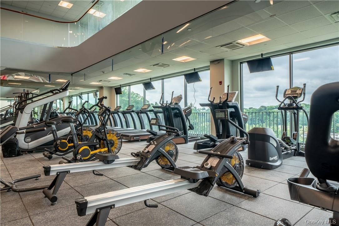 Fitness Equipment, Gym, Interior, Recessed Lighting